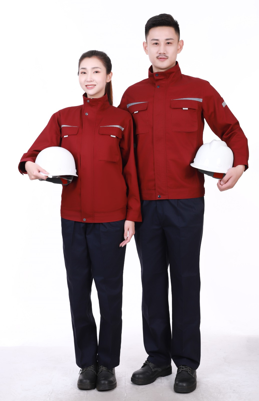 春秋季涤棉长袖车间工作服舒适耐